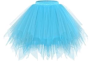 Vatocu Layered Tutu Jupe Ballet Danse Tulle Tutus Princesse Robe Tutu Jupe Rave Party Tenues Jupe Ballet Prom Party Costume pour Femmes et Filles