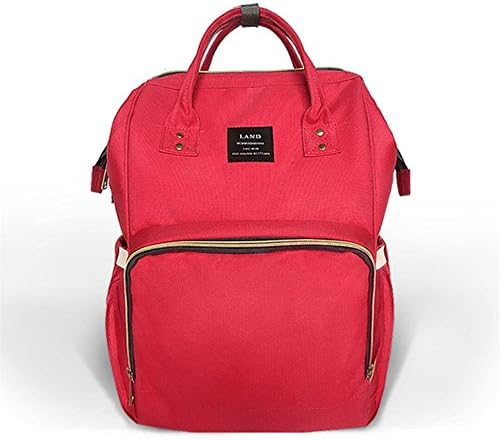 Kangming Baby Nappy Changing Backpack Mummy Diaper Tote Bag for Women (Red)