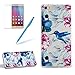 Produktbild Silikon Transparent Hülle für Huawei P8 Lite, Girlyard Weiche TPU Case Blau Vogel Blumen Ultra Dünn Flexible Crystal Klar Backcover Anti-Kratz Anti-Fingerabdruck Schutzhülle für Huawei P8 Lite