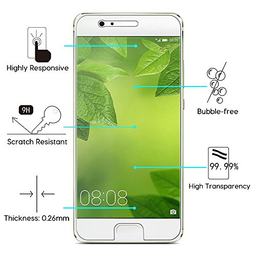 iHarbort® Huawei P10 Displayschutzfolie – Glas 9H Härte, Anti-Scratch & Bubble-free echt gehärtetes Glas ProtectorHochwertige Displayschutzfolie für Huawei P10 5.1 zoll - 4