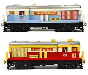 Jack Royal Locomotive Train Engine (Sky Blue-Red) - Set of 2 Pieces