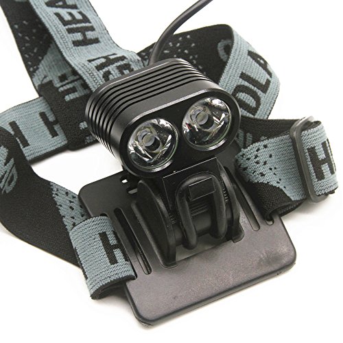 SOOJET BBT09 2x CREE XM-L L2 LED Aluminum Fahrradlampe Set – 2500Lumen Leucht Stärke – Wiederaufladbare Akku Pack – – Front Licht – Bicycle Light – Scheinwerfer Beleuchtung für das Fahrrad – Smart Controller mit Viel Power – Preis- Leistung Top - 5