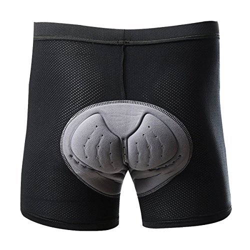 iCreat Herren Radunterhose, Pants Fahrradunterwäsche Fahrrad Unterwäsche Shorts Strumpfhosen Softshell Radlerhose mit Lycra 3D Sitzpolster M-XXXL