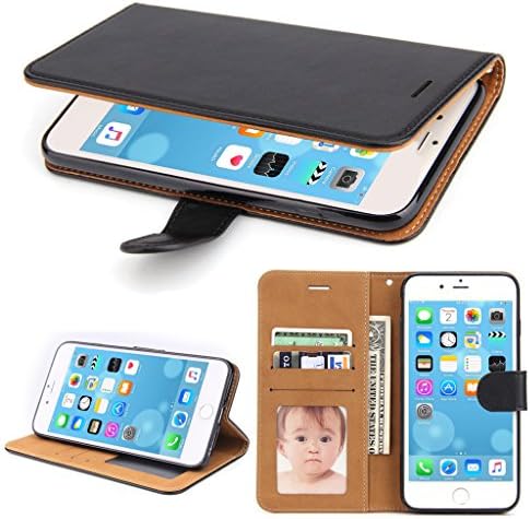 iPhone 6S Case, iPhone 6 Case, SOWOKO Flip Case Wallet Leather Protective Cover with Stand/ Card Slots/ Magnetic Closure for Apple iPhone 6/6S, Black