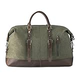 Canvas Weekender, P.KU.VDSL Leder Reisegepäck Reisetasche...