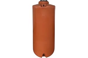 GIURGOLA Serbatoio Polietilene PE per spazi ridotti Certificato Acqua Potabile 300 Litri Diametro 50 cm h 153 cm Colore Terracotta Made in Italy