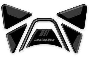 AZGRAPHISHOP AZ graphishop KIT Autocollants pour BOÎTE À Gants en RÉSINE 3D Compatible avec BMW R 1300 GS À PARTIR DE 2024 AST-003 (Triple Noir)