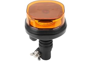 SUPAREE LED Warning Beacon Light LED Amber Flashing Lights 12/24v Flashing Beacon Light E-MARK with Switch 12 Flash Modes 18W IP67 for Tractor Recovery Vehicles Forklifts
