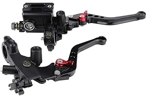 Belissy 1 Pair 7/8"(22mm) Universal Motorcycle Brake Clutch Master Cylinder Reservoir Levers