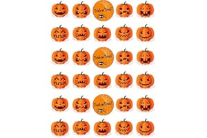 Ronnies-Bakery-Company Lot de 30 décorations en papier comestible pour cupcakes Motif citrouilles d'Halloween