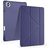 UnDePlus Honor Pad 10 12.1in&ccedil; HEY3-W00 ile uyumlu Kılıf Kalem B&ouml;lmeli Trifolding Case Lacivert