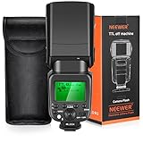 Neewer Flash Speedlite Esclavo Maestro Inalámbrico 2.4G HSS 1/8000s TTL GN58 para Sony A7 A7R A7S A7II A7RII A7SII A6000 A6300 A6500 A77II A58 A99 RX10 Cámaras con Difusor Duro(NW630)