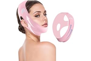 NJCXOLA V Gesichtsmasken, Wiederverwendbare V-Linienmaske,Gesichts-Schlankheitsgurt, V-förmige Lifting Bandage, Doppelkinn Reduzierer für Straffung und Kontur