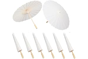 Gokelomg 8 stycken papperssoler för bröllop, festgåvor, 40 cm, bambuparaplyer för bordsdekorationer på möhippor, fotorekvisita