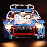TETAKE Lumières LED Éclairage pour LEGO Technic 42077 - Voiture de rallye (Lego Modèle Non Incluse)