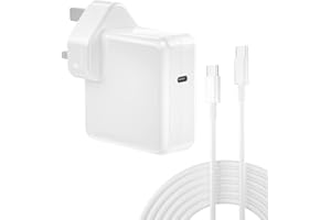 BIGEAR 61W Macbook Charger, USB C Charger Plug with 2M Long Type C Charger Cable Fast Charging Compatible Mac book Pro 13, Mac Book Air 2018 Late, USB C PD Laptop Fast Charging Power Supply and More