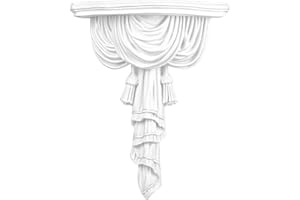 Stuckkonsole | vorgrundiertes schlagfestes Polyurethan | Blumendeko | Barock | Innendekor | PU | Hexim Perfect | 250 x 308 mm | K5007