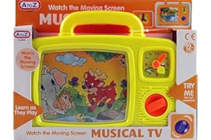 ATOZ Baby Musical TV - Classic Wind Up Magical Moving Toddlers Television Toy by A TO Z