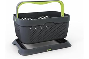 rati Basket - GREEN, Smarter Auto Korb zum Einkauf & Outdoor-Aktivitäten, mit Befestigungsadapter zum Kofferraum, rutschfest und Stabil während der Fahrt I Schwarz, aus 94% Recycling Material