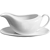 Price and Kensington Simplicity-Salsiera con piattino, in porcellana, colore: bianco