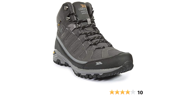 trespass mens tennant mid waterproof vibram hiking boots