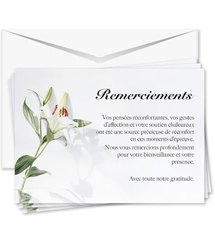 20 Dankeskarten Zum Tod Mit Umschlägen - Trauerkarten, Premium-Papier, Für Beerdigung & Kondolenz