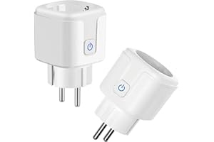 ZECAMIN ZigBee inteligentne gniazdko elektryczne 16 A, 3680 W Alexa z pilotem zdalnego sterowania/sterowanie głosem, inteligentne gniazdko mierzy zużycie prądu, gniazdko kompatybilne z Alexa i Google Home. Wymagany hub. Dwupak: