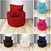 Childrens 100% Cotton Twill Pre-Filled Bean Chair, Hot Pink