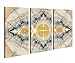 Produktbild Leinwand 3tlg 3D Effekt Stein Hintergrund braun abstrakt Kunst Textur Muster Bild Bilder Leinwandbild Leinwandbilder 9X1083, 3 tlg BxH:90x60cm (3Stk 30x 60cm)
