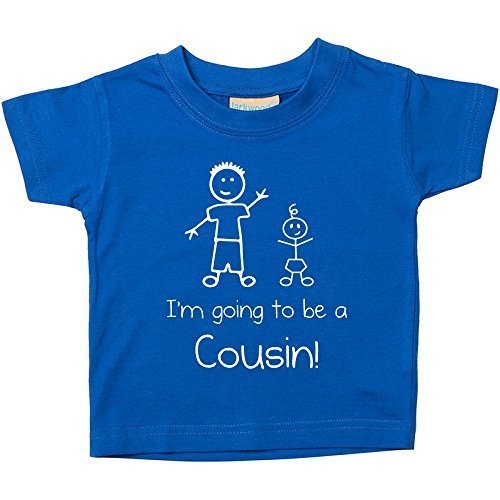 I'm Going To Be a Cousin Blue Tshirt Baby Toddler Kids Available in Sizes from 0-6 Months to 14-15 Years New Baby Cousin Gift