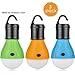 LED Campinglampe Zeltlampe Glühbirne Set-Notlicht COB150 Lumen Lichtzelte für Camping, Abenteuer,Angeln, Garage, Notfall, Stromausfall wasserdicht, 3 Stücke