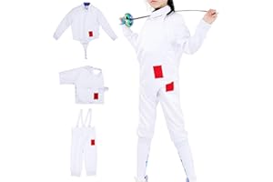 DJJYCTNM Costume d'uniforme D'escrime-Ensemble de Veste et Gilet de Pantalon Classique 350N pour Sabre D'épée À Fleuret-Convient aux Enfants et aux Adultes (Color : Right Hand, Size : 48#)