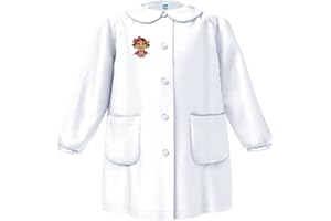 siggi Grembiule Asilo, Bambina e Ragazza Con chiusura Bottoni o Zip. Quadretto Rosa o Bianco