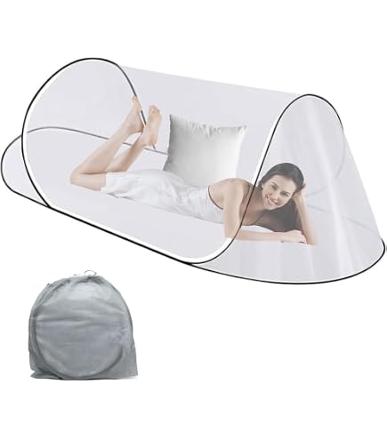 YOUYIKE Moustiquaire De Voyage Pop-up – 200x72x70cm, 420g, Protection 360°, Oxford 210D, Cadre Fibre De Verre, Camping Et Intérieur