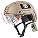 Produktbild WorldShopping4U ATAIRSOFT Armee Militär Stil SWAT Kampf BJ Base Jump Fast Helm mit Schutz Schutzbrillen DE Bräune für CQB Airsoft Paintball Schießen