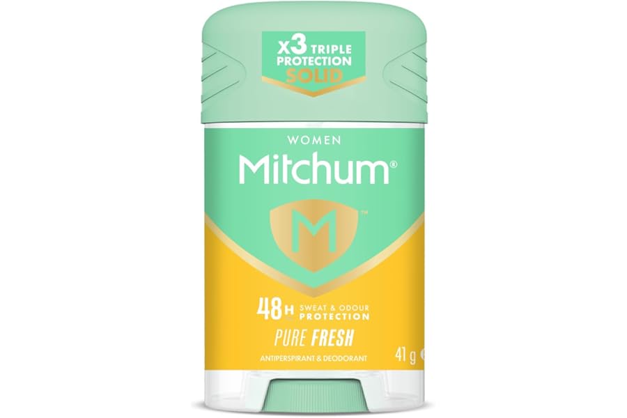 Revlon Mitchum Women Triple Odor Defense 48HR Protection Deodorant Stick and Antiperspirant Pure Fresh, Dermatologist Tested, 41 g (Pack of 1)