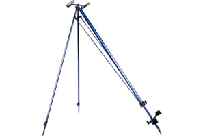 Shakespeare Salt Beach Rest, Treppiede di supporto per canna da pesca, 125-204 cm, colore: Blu/Nero