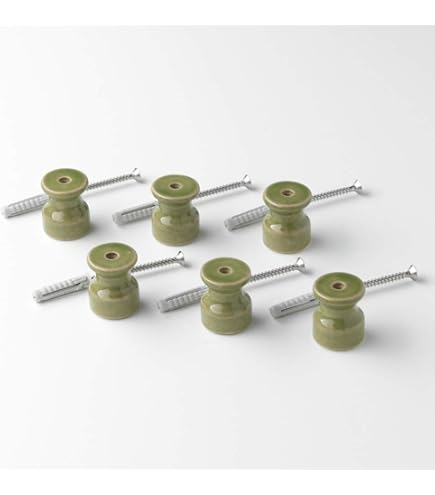 Scatola Di Derivazione In Porcellana Vintage - Verde Lucido, Ø75mm, Per Cavo Tessile, Stile Belle Époque - Foto 2