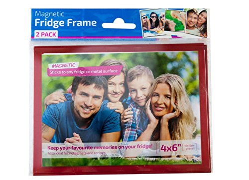 Crown Crest Magnetic Fridge Photo Frame with Red Border