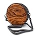 Produktbild fhjhfgjghfjghfj Women Round Crossbody Bag Umhängetasche, Wood Grain Handbag Purse Single Shoulder Bag PU Leather Chain Strap Handle Tote