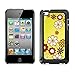Produktbild Soft Silicone Rubber Case Hard Cover Protective Accessory Compatible with Apple IPod Touch 4 - Design Yellow Floral Flowers