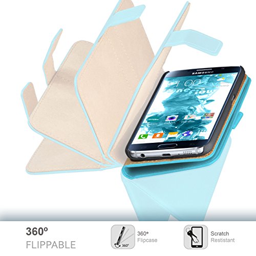 MoEx Samsung Galaxy S7 Edge HÃ¼lle TÃ¼rkis mit Karten-Fach [OneFlow 360Â° Book Klapp-HÃ¼lle] Handytasche Kunst-Leder HandyhÃ¼lle fÃ¼r Samsung Galaxy S7 Edge Case Flip Cover SchutzhÃ¼lle Tasche