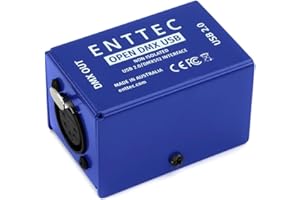 Enttec - Open DMX USB Dongle, interfaccia USB a DMX, 512 ch, 1 universo