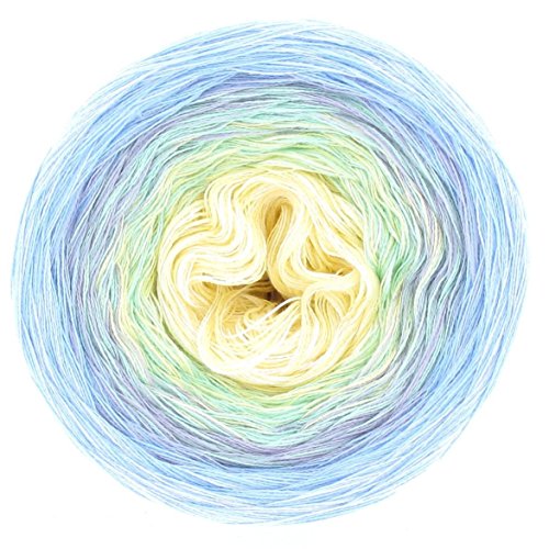 LoLa Farbverlaufswolle Aquarell Blaumeise, Variante:4fach - 200g 750m
