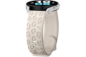 FYISWHO Pasek Silikon do Garmin Vivoactive 5/3/Venu 2 Plus/Venu Sq 2, 20mm Leopard Sport Paski Bransoletka Pasek do Zegarka do Garmin Vivomove 3/Style/Luxe/HR, Forerunner 245/645 Music