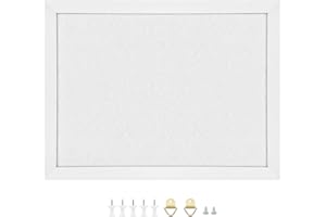 Okydoky 58 * 43cm Weiß Pinnwand mit Holzrahmen, Memoboards, Filz Pinnwand mit Stecknadeln für DIY Dekoration, Filzboard für Küche und Büro, Schule und Haus(WH,L).DE