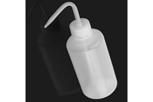 HINTER Lot de 2 flacons de lavage scientifiques en plastique pour étiquette médicale 250 ml