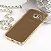 Produktbild EGO® TPU Case Bling Cover Strass Schutz Hülle Silikon Tasche Diamant Schutzhülle für Samsung Galaxy S6 edge G925 Gold Transparent Luxus Glitzer Matt Tasche Kristall Case Glänzend Schale Ultra Dünn Etui