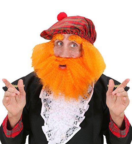 Preisvergleich Produktbild Widmann - Schottischer Hut mit Perücke, Bart und Augenbrauen