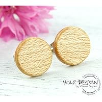 Ø11mm Mini Ohrringe Ahorn Holzohrstecker Ethno Männer Ohrstecker Landhochzeit Boho Bräute Naturschmuck Hölzerne Fake Plugs